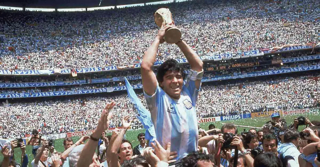 Diego Maradona led Argentina to glory in the 1986 World Cup.