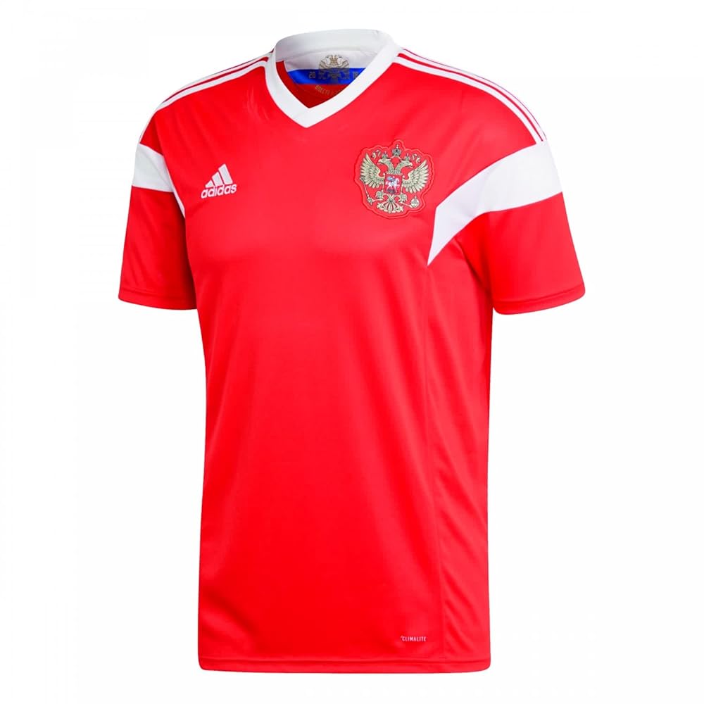 Russia 2018 Rorschach-style red and blue World Cup jersey, modern and controversial.